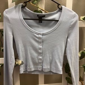 Baby blue crop top